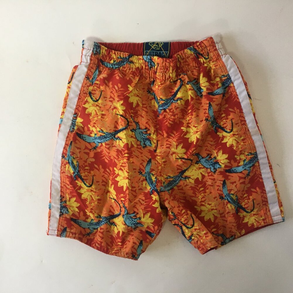 Bum Kids Outback Boys Size 2 Swim Shorts Trunks Suit Reversible Red Swimwear
